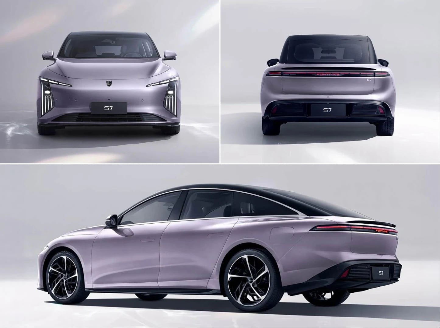 FORTHING S7 REEV, collage exterior frontal, lateral y trasero